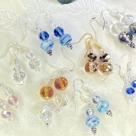 3/$25 Faceted Glass Earrings - Pick Your Fave! - Picture 1 of 16